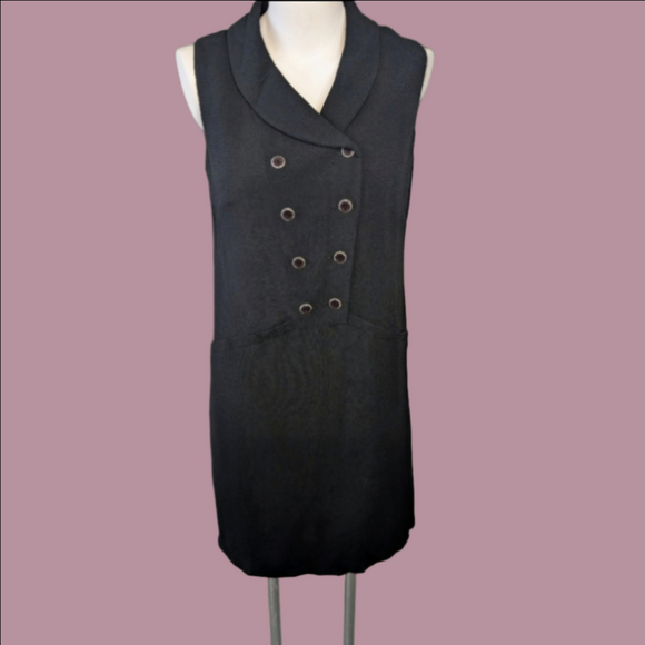 Vintage Dresses & Skirts - Vintage Dress Black By Karl Lagerfeld Sleeveless Made In France For Henri Bendel
